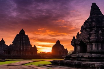 Prambanan Hindu temple spires